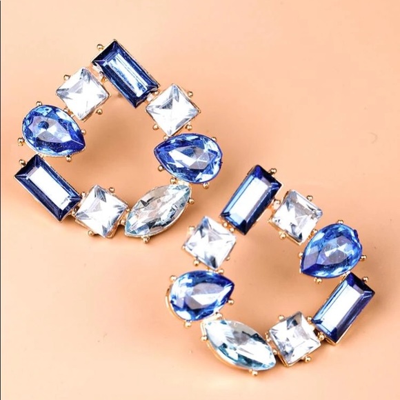 Kathrono Jewelry - 🎀 Multicolor Geometric Rhinestone Costume Studs